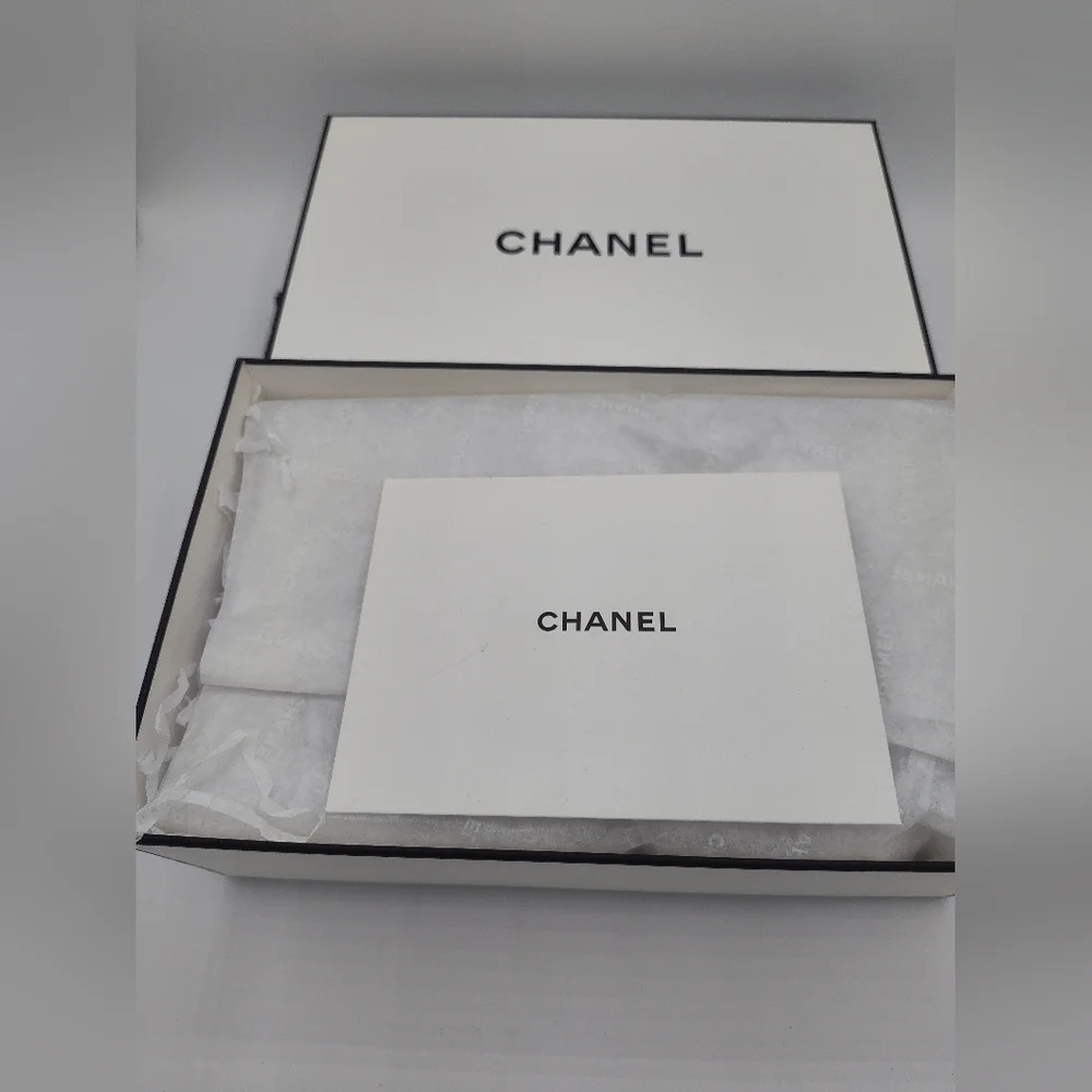 CHANEL Large Boutique Gift Box Set w/ Ribbon, Cards & Tissue | Luxe Storage
